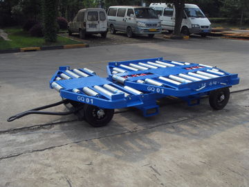Porcellana Rimorchio stabile del carrello del carico, tipo blu della piattaforma girevole di colore del carrello d'acciaio del pallet fornitore